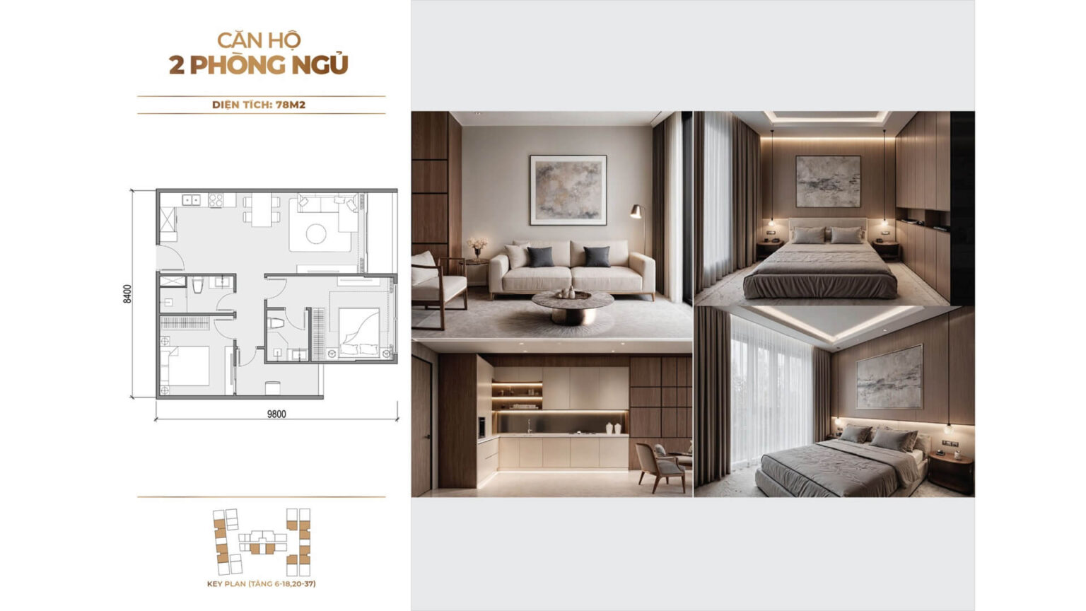 Căn hộ 2PN – Mặt bằng